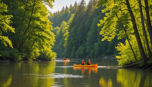 Pratiquer le canoë sur les rivières avoisinantes